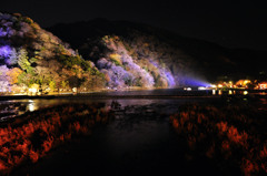 晩秋夜の嵐山