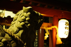 神社にて　「狛犬」