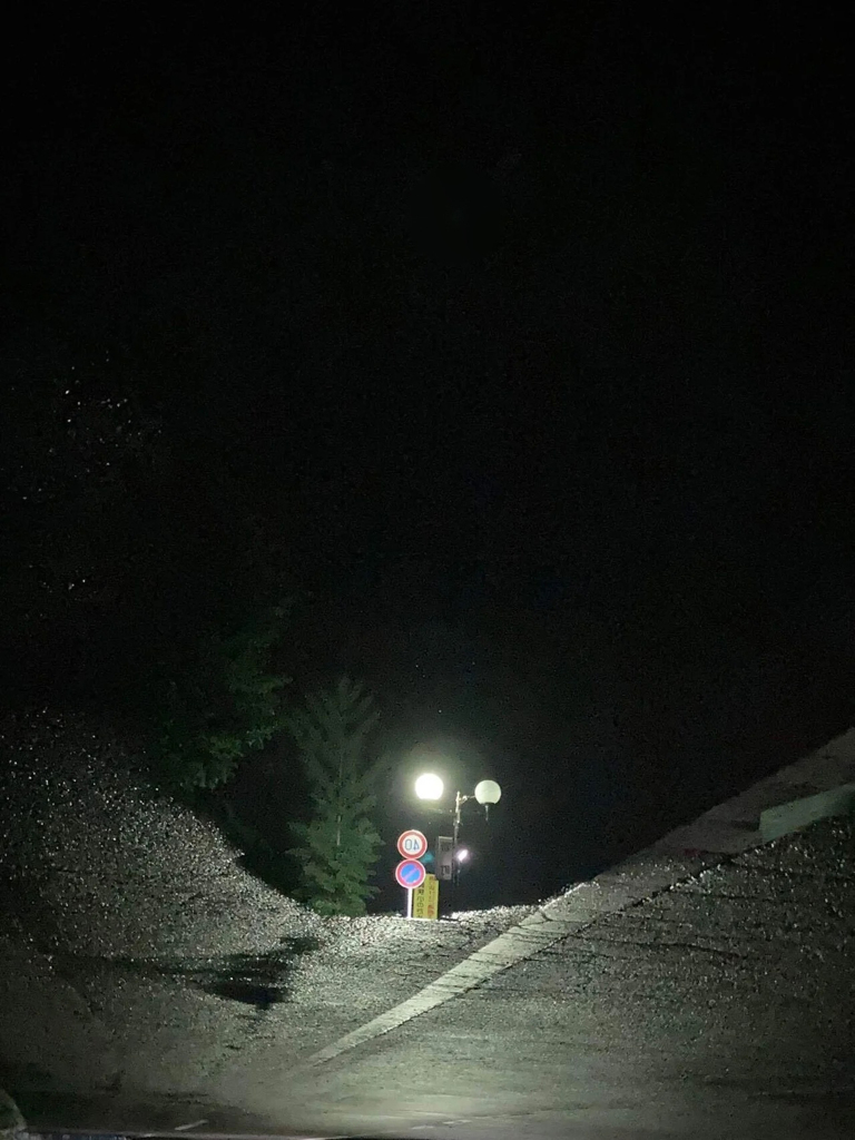水溜りの夜中