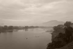 紀の川から紀州富士・龍門山を望む（私の原風景Ⅱ）
