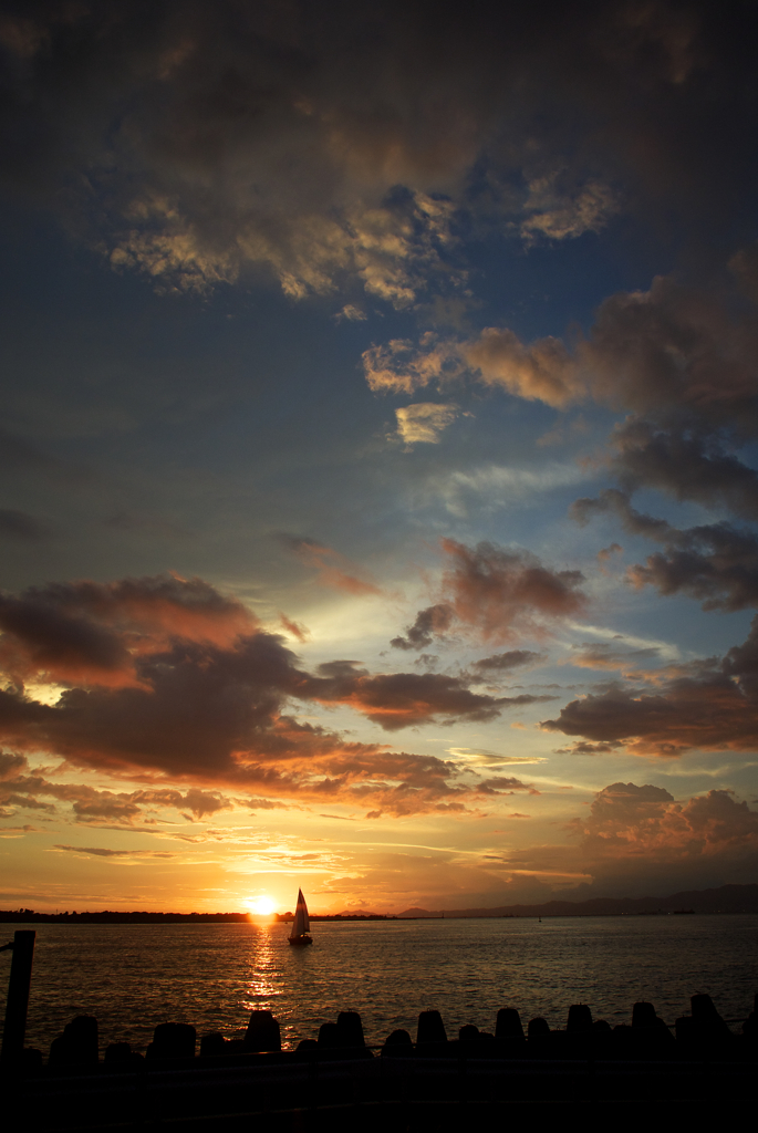 堺浜の夕日　2012.09.01