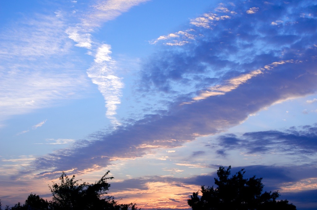 多摩川の夕焼け