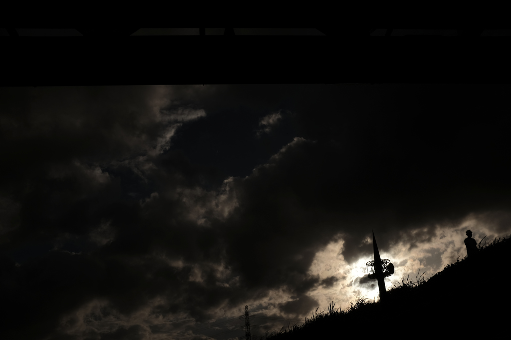 a dark sky