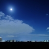 Blue night and moon
