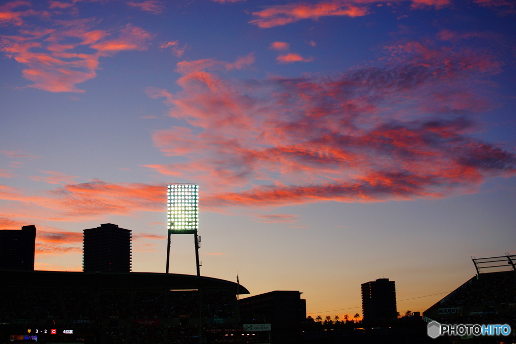 スタジアム夕景-2