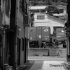 ＪＲコンテナの見える路地裏