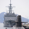 朝の潜水艦桟橋
