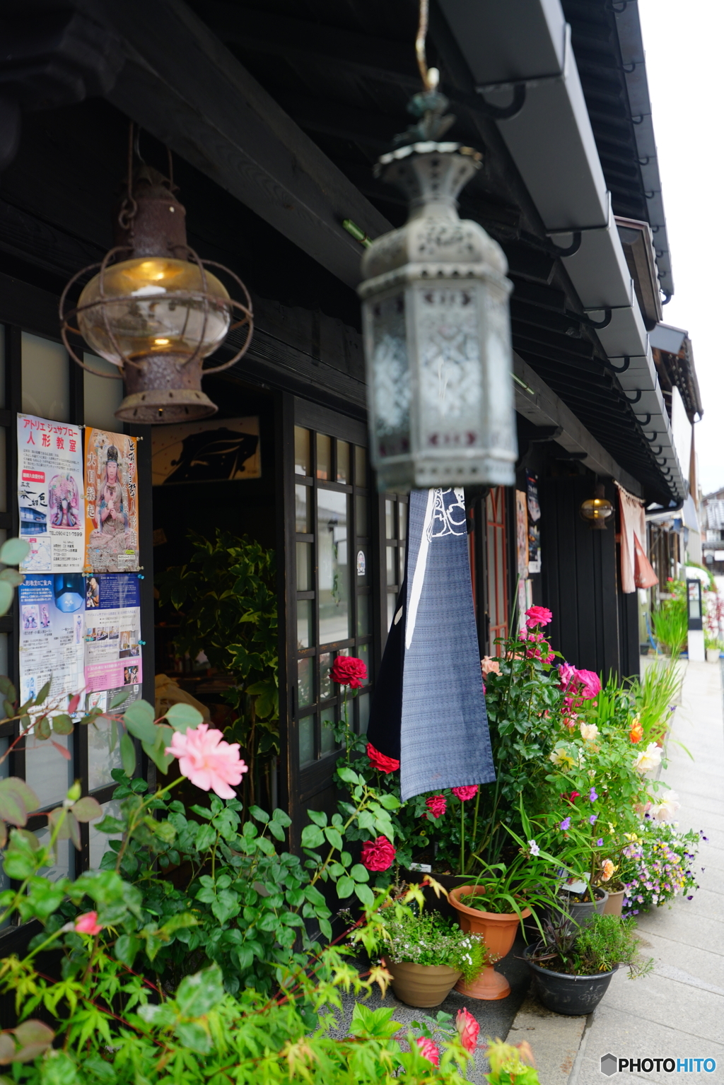 花のある店先