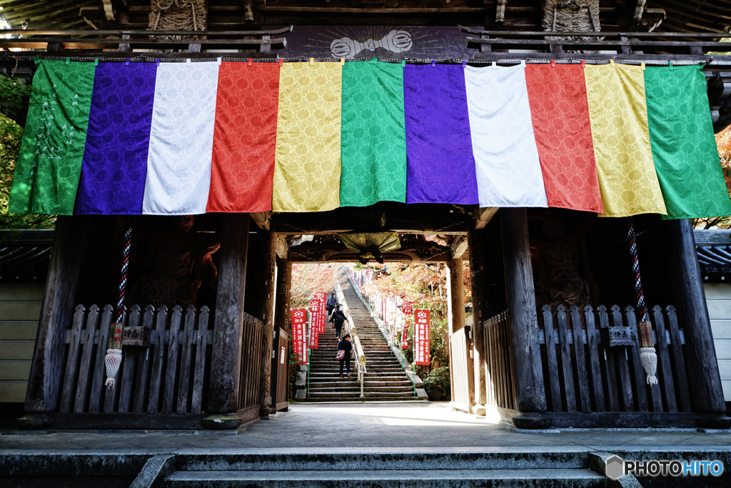 大聖院山門五色幕