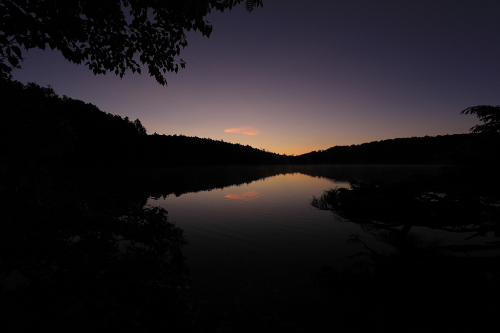 白駒池の夜明け前