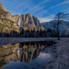 Yosemite Falls in a mirror