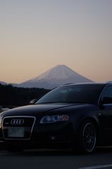愛車と富士