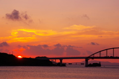 夕暮れの伊計島