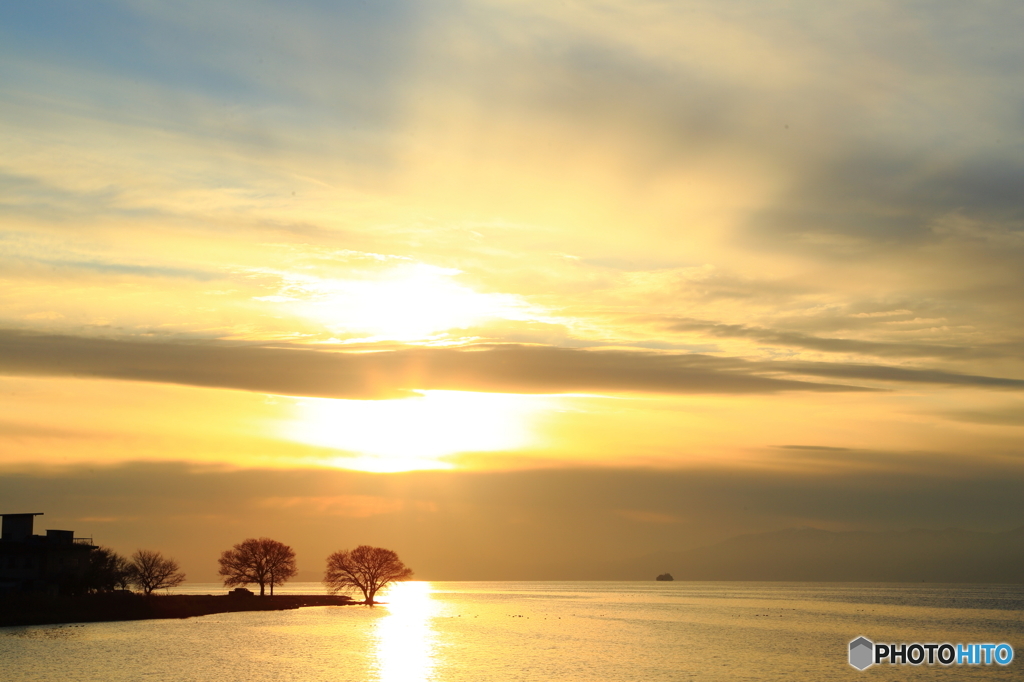 琵琶湖夕陽
