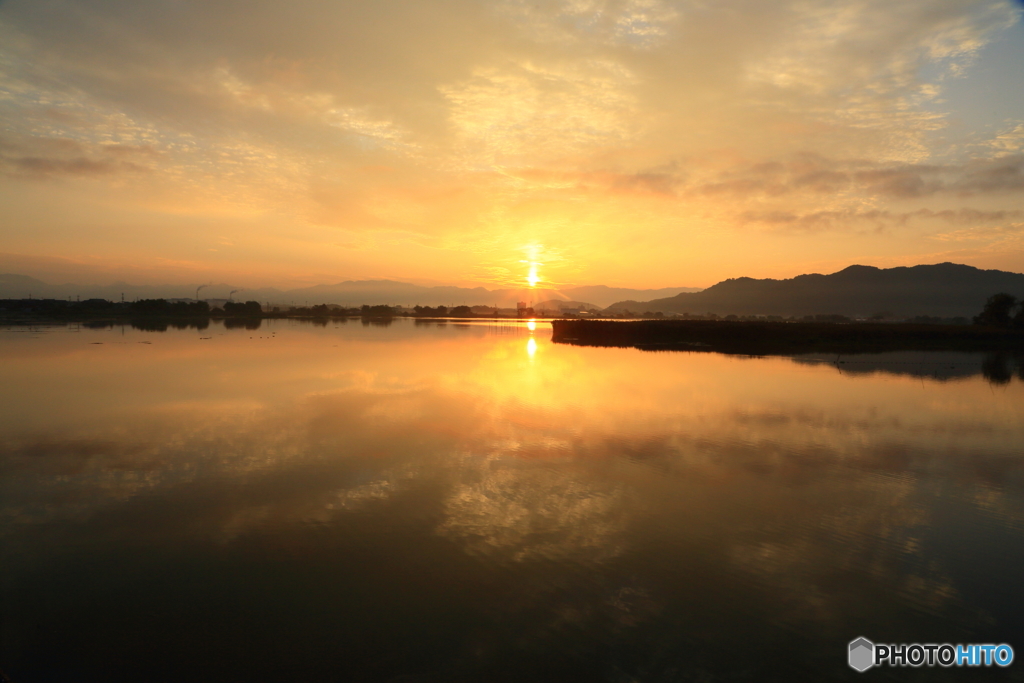 伊庭内湖のの朝