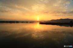 伊庭内湖のの朝