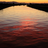 宇曽川夕景
