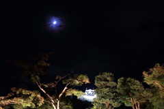 彦根城と月