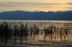 琵琶湖夕暮