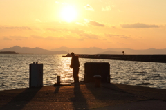 夕焼けアングラー