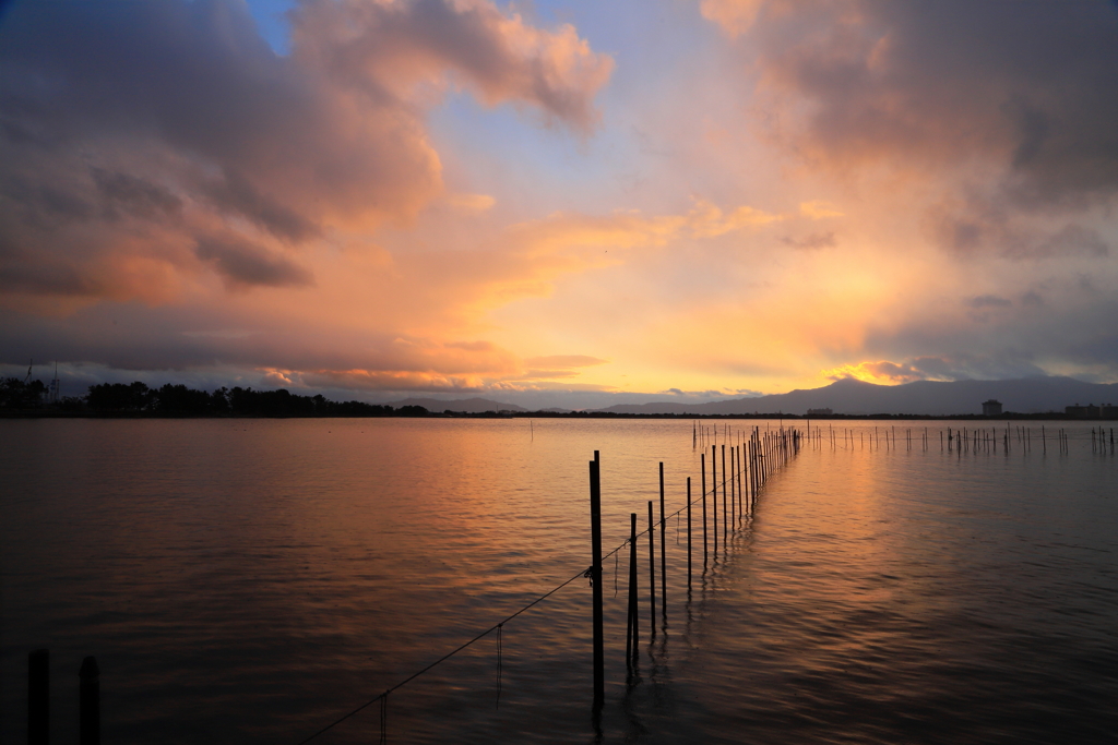 琵琶湖夕景