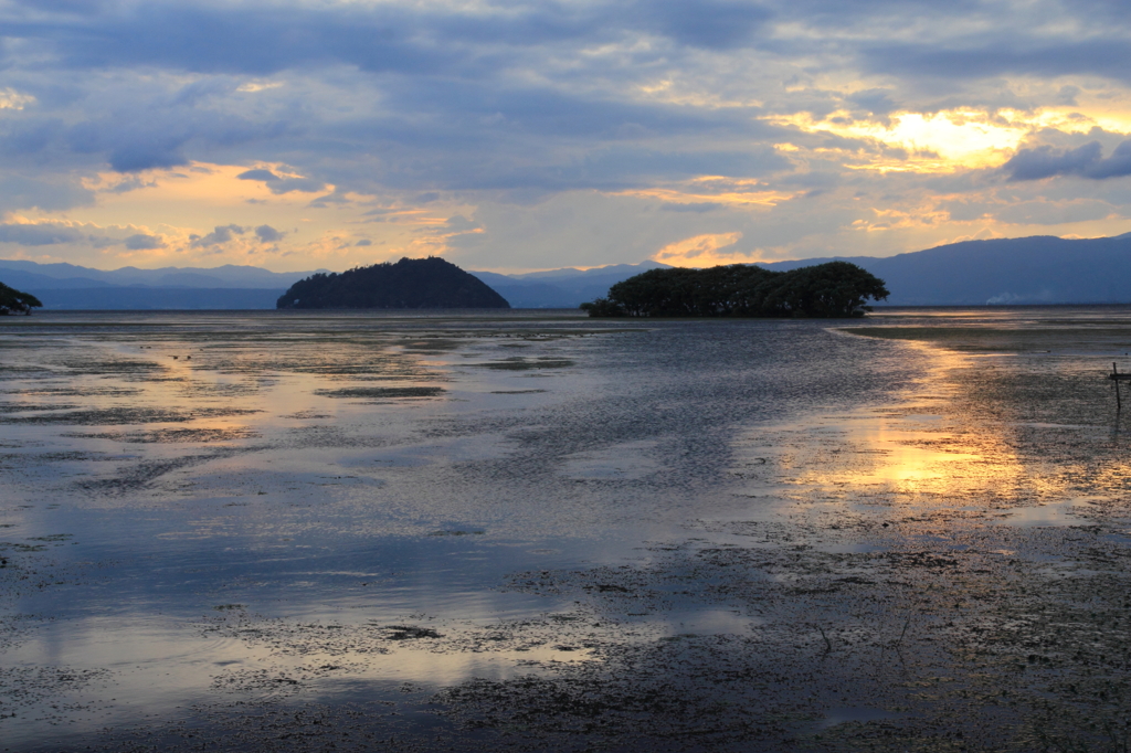 湖北の夕日