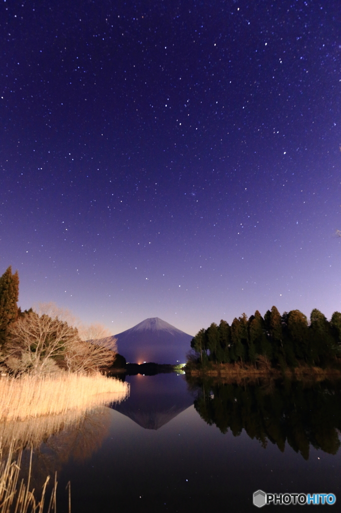 星空の下