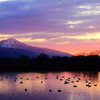 朝焼け伊吹山