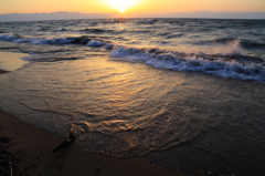 琵琶湖夕暮
