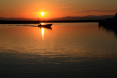 夕焼け小舟