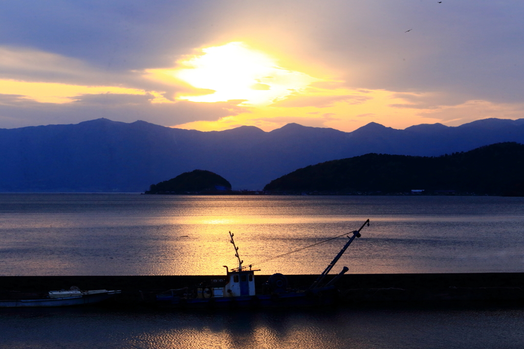 琵琶湖夕景