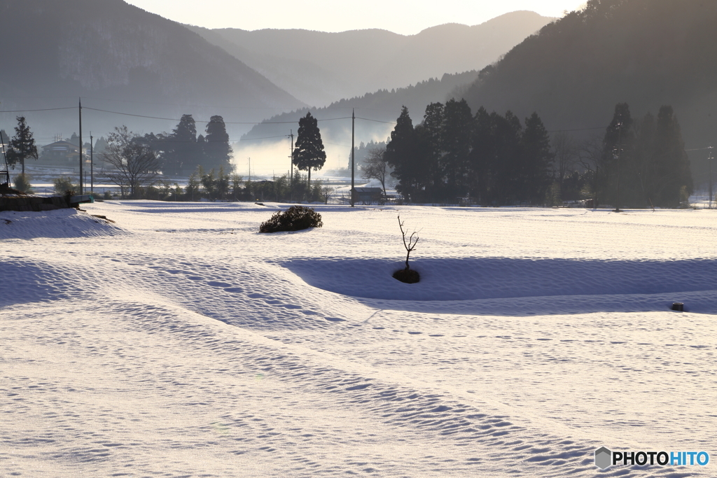 雪の山里
