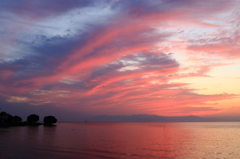 琵琶湖夕焼け