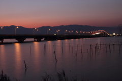琵琶湖大橋夕景