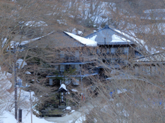 北温泉と融雪