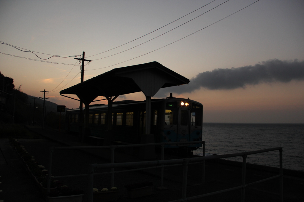 『下灘駅～電車』