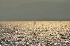 水面の帆