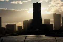 港の夕暮れ