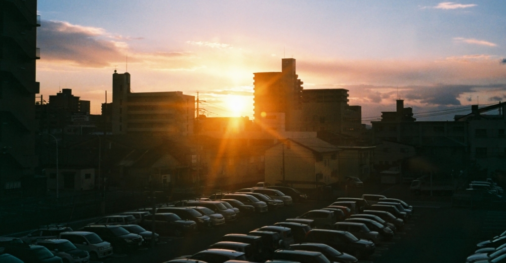 夕陽岡山入り