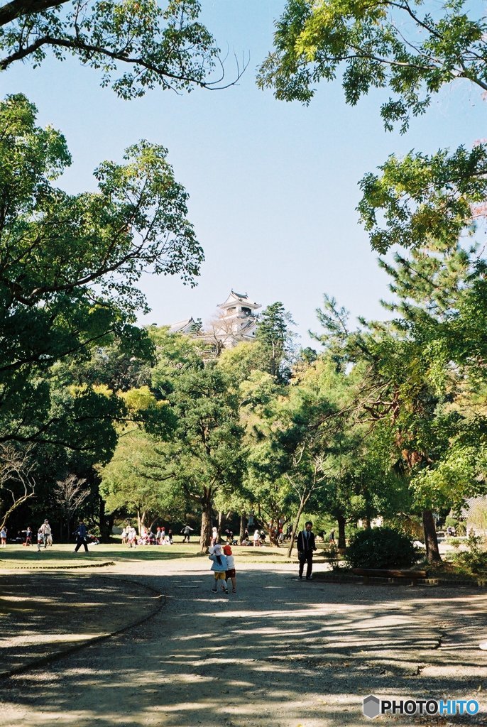 高知城②園児たち