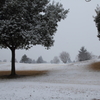 ゴルフ場の雪景色