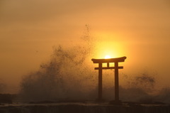 大洗神磯の夜明け