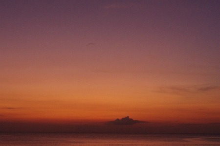 砂辺の夕陽