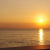 砂辺の夕陽