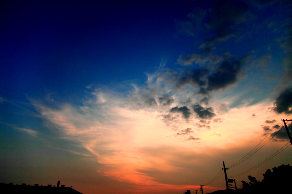 夕焼けの一歩手前