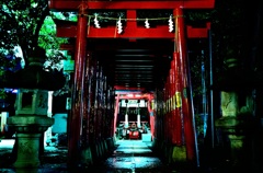 夜の花園男〇神社