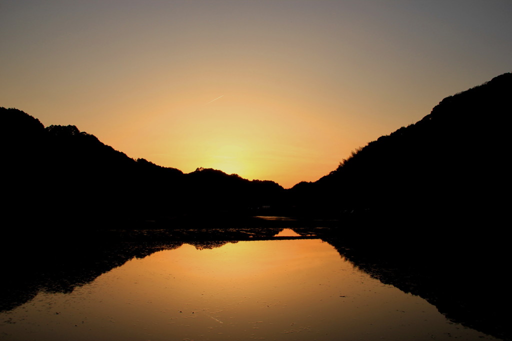 春の夕映え