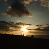 鳥取砂丘の夕陽