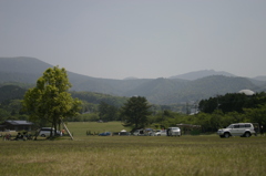 朝のキャンプ場