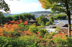 銀閣と紅葉